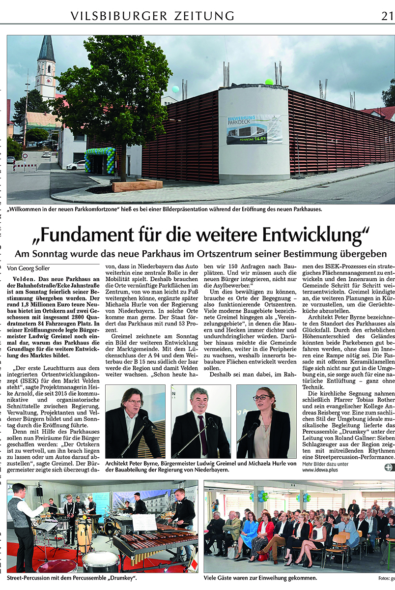 Pressebericht von Georg Soller, Vilsbiburger Zeitung