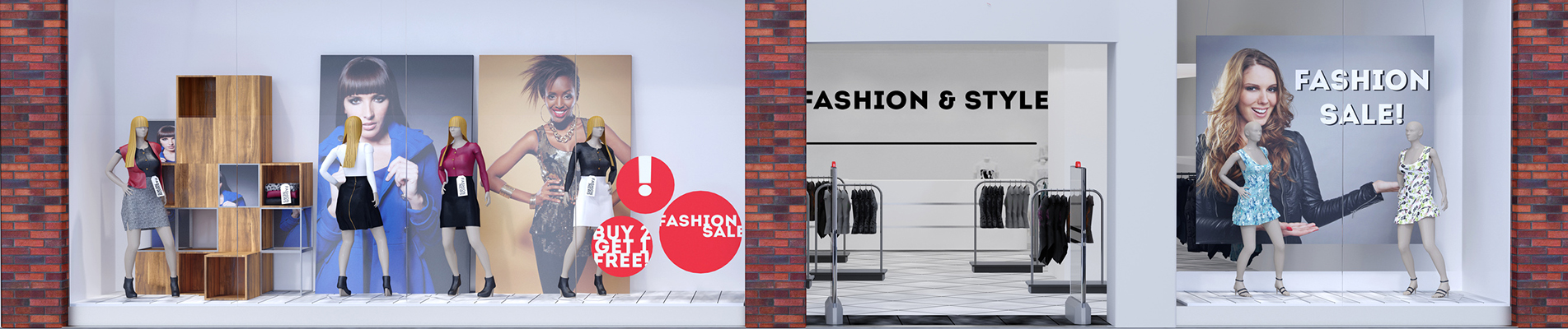 Fotolia #78442131 - Schaufenster einer Boutique mit Mode © Robert Kneschke